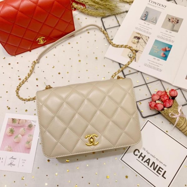 Replica Chanel Calf Leather Single Flap Bag – As8869