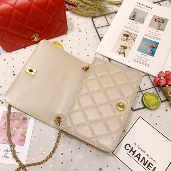 Replica Chanel Calf Leather Single Flap Bag – As8869 - Image 8
