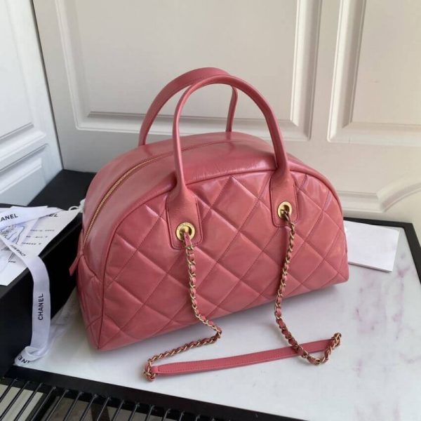 Chanel Calfskin Bowling Bag Replica - Style As2223 - Image 3