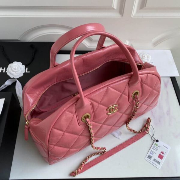 Chanel Calfskin Bowling Bag Replica - Style As2223 - Image 9