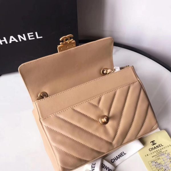 Chanel Replica Calfskin Flap Bag with Top Handle – As0804 - Image 7