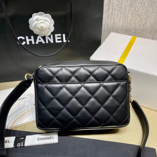 Replica Chanel Black Calfskin Leather Camera Case As2924 - Image 4