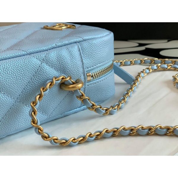 Chanel Caviar Pearl Crush Gold Ball Phone Clutch with Chain - Image 5