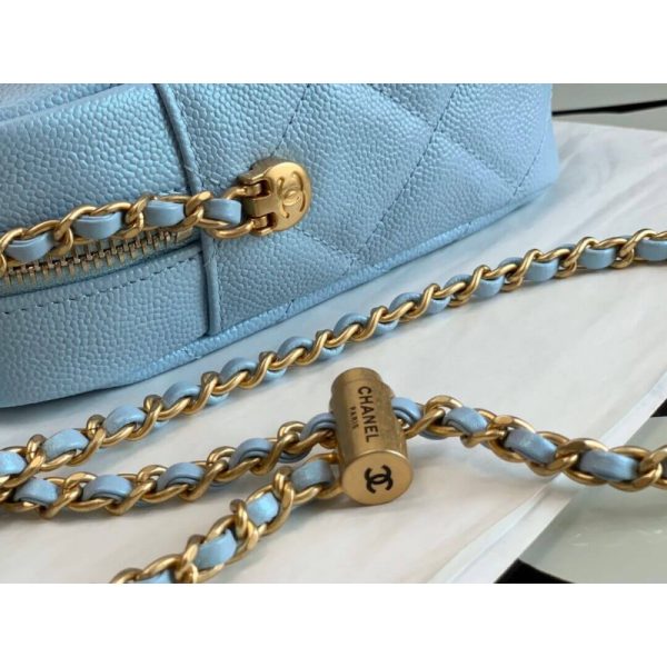 Chanel Caviar Pearl Crush Gold Ball Phone Clutch with Chain - Image 7