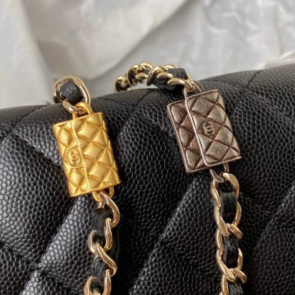 Chanel Caviar WOC Replica Wallet on Chain AP2400 - Image 5