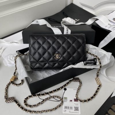 Chanel Caviar WOC Replica Wallet on Chain AP2400