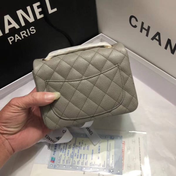 Replica Chanel 17cm Caviar Leather Classic Flap Bag 1115 - Image 4