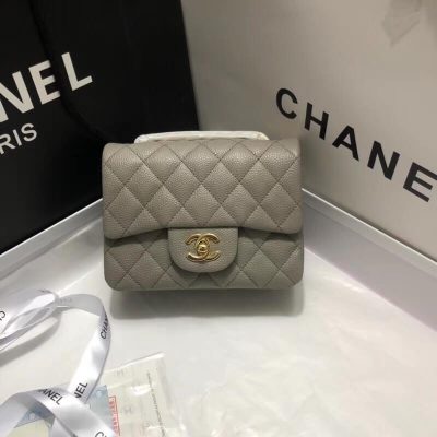 Replica Chanel 17cm Caviar Leather Classic Flap Bag 1115