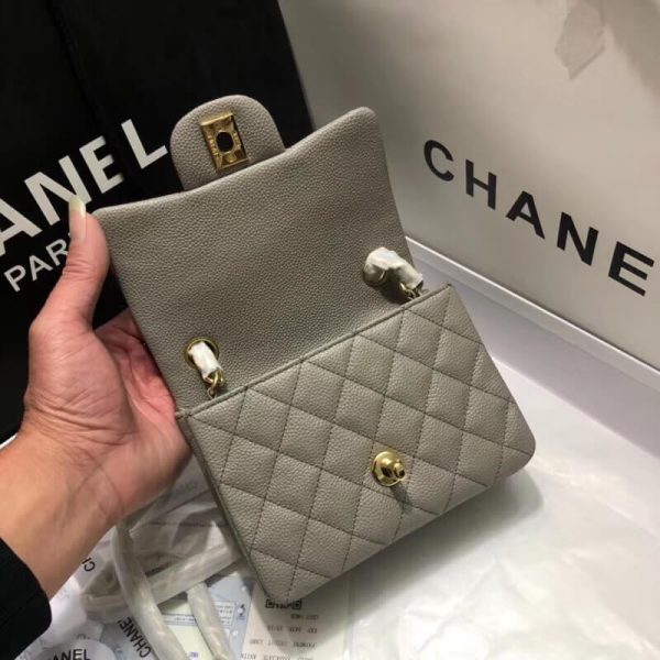 Replica Chanel 17cm Caviar Leather Classic Flap Bag 1115 - Image 7