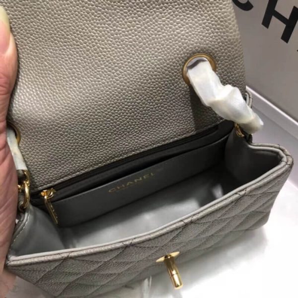 Replica Chanel 17cm Caviar Leather Classic Flap Bag 1115 - Image 8