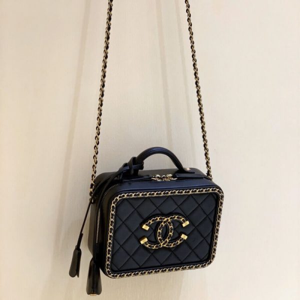 Chanel Replica CC Filigree Small Vanity Bag with Chain - Image 2