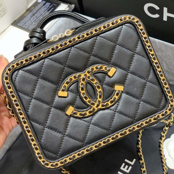 Chanel Replica CC Filigree Small Vanity Bag with Chain - Image 7