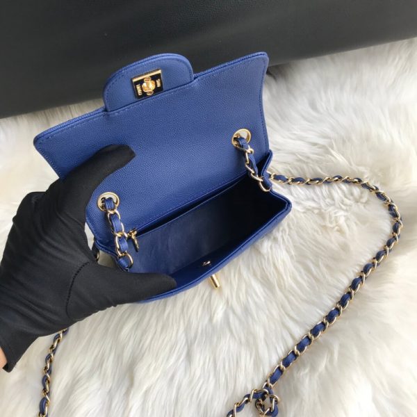 Replica Chanel Chevron Caviar Leather 17cm Flap Bag 1115 - Image 3
