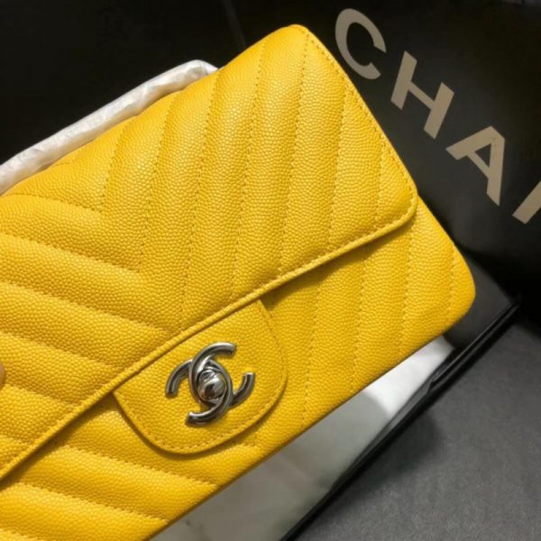 Chanel Chevron Caviar Leather 20cm Replica Flap Bag - Image 5