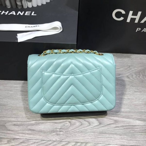 Replica Chanel Chevron Lambskin 20Cm Classic Flap Bag - Image 2