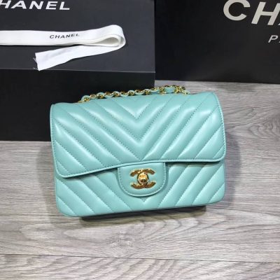 Replica Chanel Chevron Lambskin 20Cm Classic Flap Bag