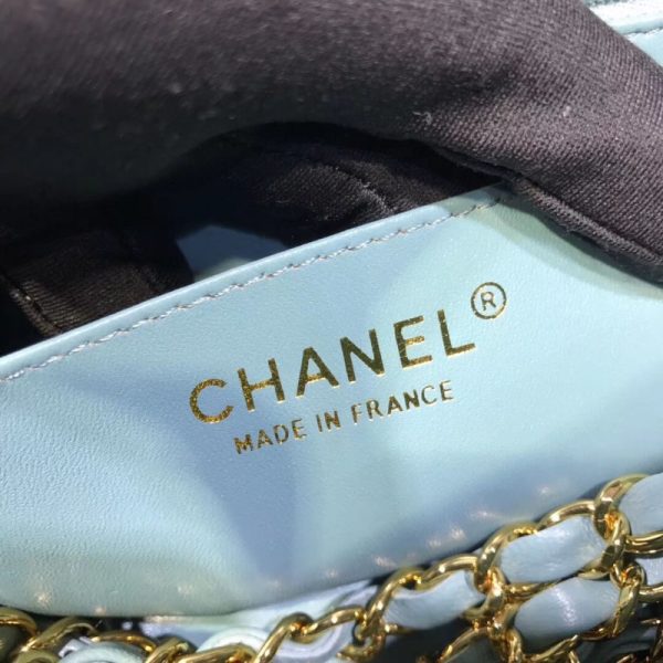 Replica Chanel Chevron Lambskin 20Cm Classic Flap Bag - Image 9