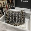 Best Replicas Bags - Chanel Classic Flap Black/Beige Glitter Tweed Replica 1112 Shop For Best Louis Vuitton LV Replica Bags With Cheap Price