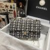 Best Replicas Bags - Chanel Classic Flap Black/Beige Glitter Tweed Replica 1112 Shop For Best Louis Vuitton LV Replica Bags With Cheap Price