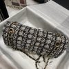 Best Replicas Bags - Chanel Classic Flap Black/Beige Glitter Tweed Replica 1112 Shop For Best Louis Vuitton LV Replica Bags With Cheap Price