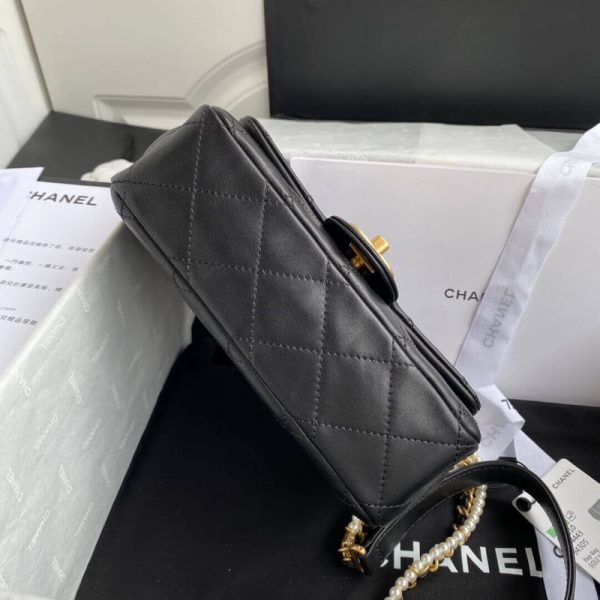 Chanel Crystal Pearl Chain Flap Bag Replica As2210 - Elegant Design - Image 6