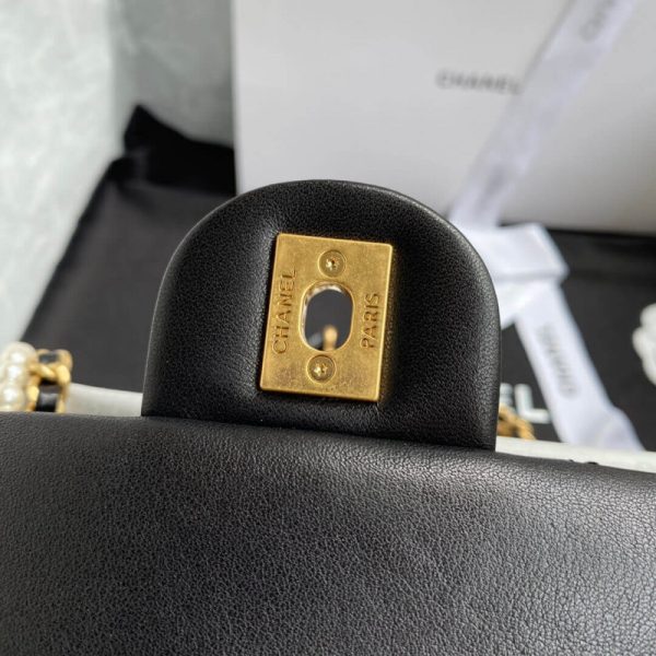 Chanel Crystal Pearl Chain Flap Bag Replica As2210 - Elegant Design - Image 10