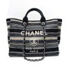 Best Replicas Bags - Replica Chanel Deauville Black Grey Tweed Tote - Style A66941 Shop For Best Louis Vuitton LV Replica Bags With Cheap Price