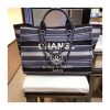 Best Replicas Bags - Replica Chanel Deauville Black Grey Tweed Tote - Style A66941 Shop For Best Louis Vuitton LV Replica Bags With Cheap Price