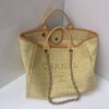 Best Replicas Bags - Chanel Deauville Tote 38Cm Apricot/Gold Canvas Replica Shop For Best Louis Vuitton LV Replica Bags With Cheap Price
