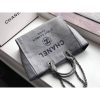 Best Replicas Bags - Chanel Deauville Tote Replica in Ash Grey Canvas, 38cm Shop For Best Louis Vuitton LV Replica Bags With Cheap Price