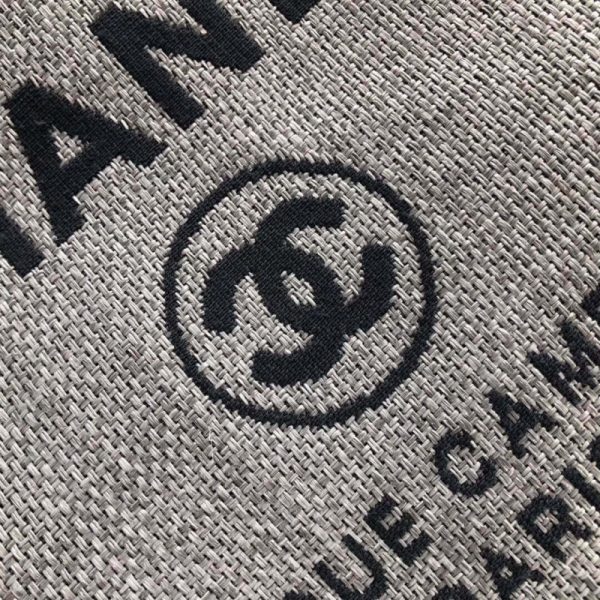 Chanel Deauville Tote Replica in Ash Grey Canvas, 38cm - Image 6