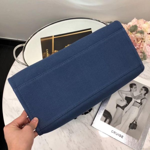 Replica Chanel Deauville 38Cm Canvas Tote Bag - Blue A66941 - Image 3