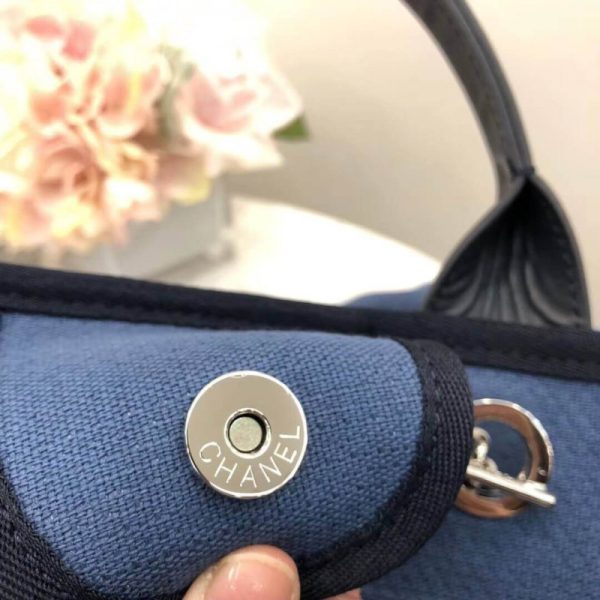 Replica Chanel Deauville 38Cm Canvas Tote Bag - Blue A66941 - Image 8