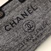 Best Replicas Bags - Chanel Deauville Tote 38cm Charcoal Jacquard Replica Shop For Best Louis Vuitton LV Replica Bags With Cheap Price