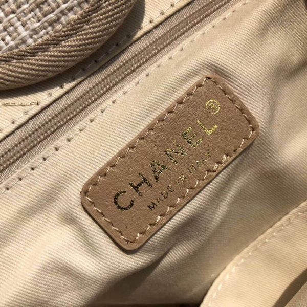 Replica Chanel Deauville 38Cm Canvas Tote - Cream/Beige A66941 - Image 9