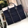 Best Replicas Bags - Replica Chanel Deauville Tote 38cm Denim Blue/Orange Canvas Bag Shop For Best Louis Vuitton LV Replica Bags With Cheap Price