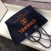 Best Replicas Bags - Replica Chanel Deauville Tote 38cm Denim Blue/Orange Canvas Bag Shop For Best Louis Vuitton LV Replica Bags With Cheap Price