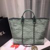 Best Replicas Bags - Replica Chanel Deauville 38cm Canvas Tote in Fig Green A66941 Shop For Best Louis Vuitton LV Replica Bags With Cheap Price