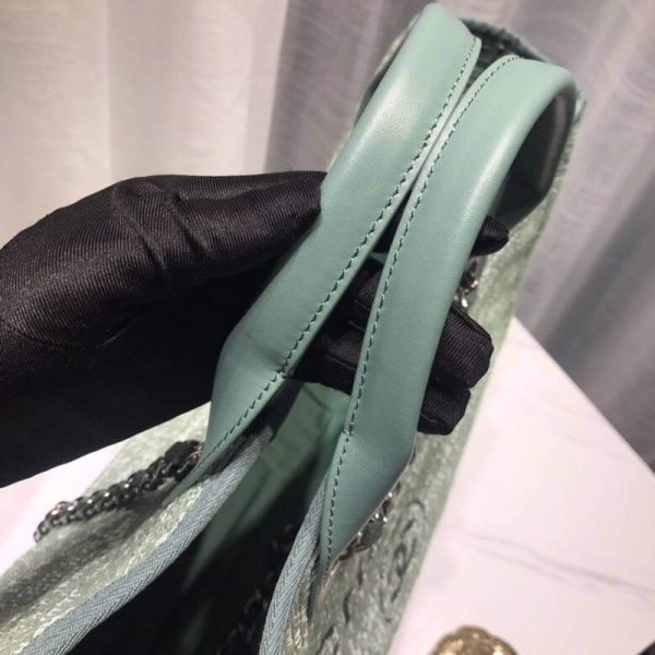 Replica Chanel Deauville 38cm Canvas Tote in Fig Green A66941 - Image 7