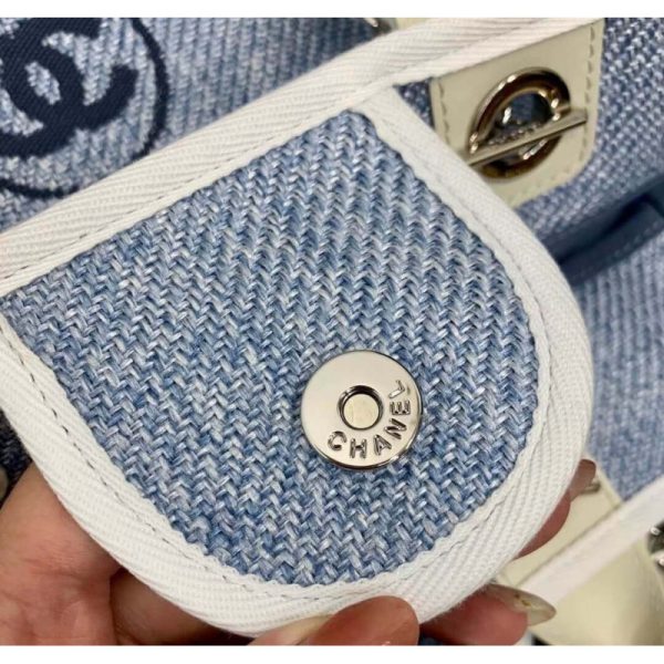 Replica Chanel Deauville 38cm Tote - Light Blue Canvas A66941 - Image 7
