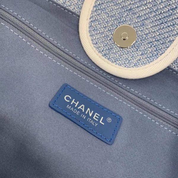 Replica Chanel Deauville 38cm Tote - Light Blue Canvas A66941 - Image 9