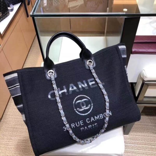 Chanel Deauville Tote 38Cm Multi Canvas Replica Bag A66941 - Image 5