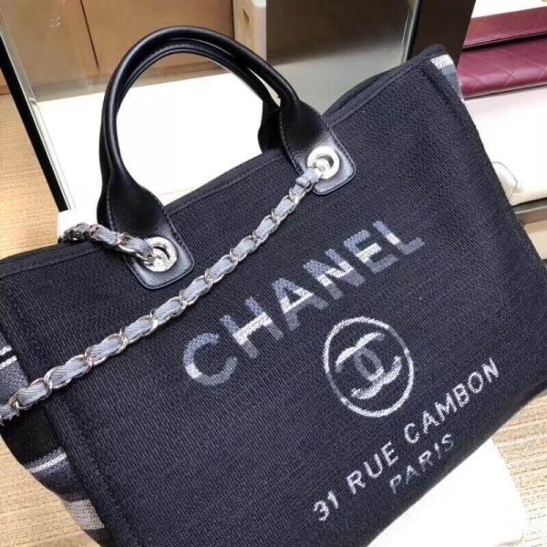 Chanel Deauville Tote 38Cm Multi Canvas Replica Bag A66941 - Image 6