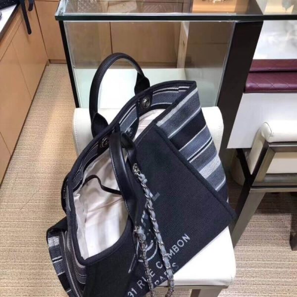 Chanel Deauville Tote 38Cm Multi Canvas Replica Bag A66941 - Image 8