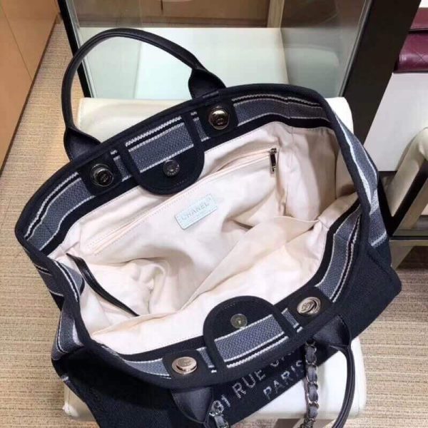 Chanel Deauville Tote 38Cm Multi Canvas Replica Bag A66941 - Image 9