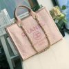 Best Replicas Bags - Replica Chanel Deauville 38cm Canvas Tote - Poudre Pink Shop For Best Louis Vuitton LV Replica Bags With Cheap Price