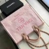 Best Replicas Bags - Replica Chanel Deauville 38cm Canvas Tote - Poudre Pink Shop For Best Louis Vuitton LV Replica Bags With Cheap Price