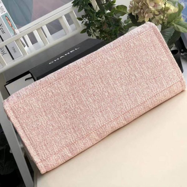 Replica Chanel Deauville 38cm Canvas Tote - Poudre Pink - Image 5