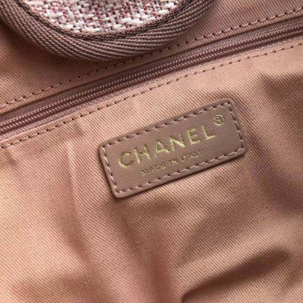 Replica Chanel Deauville 38cm Canvas Tote - Poudre Pink - Image 10