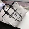 Best Replicas Bags - Replica Chanel Deauville Tote 38Cm Canvas White/Black A66941 Shop For Best Louis Vuitton LV Replica Bags With Cheap Price